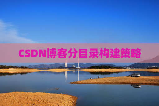 CSDN博客分目录构建策略